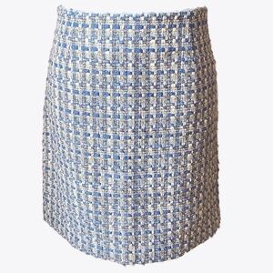 KAFFE Regatta/White Boucle Tweed Pencil Skirt Size 36